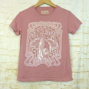 Lucky Brand Janis Joplin T Shirt Women XS Pink 1969 Graphic Tee Band Rock Hippie